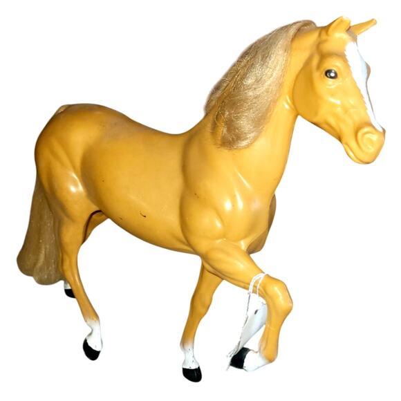 1980 VNTG Mattel Barbie's Palomino Horse Dallas, Blaze Face, Rooted Mane Tail - Picture 5 of 10